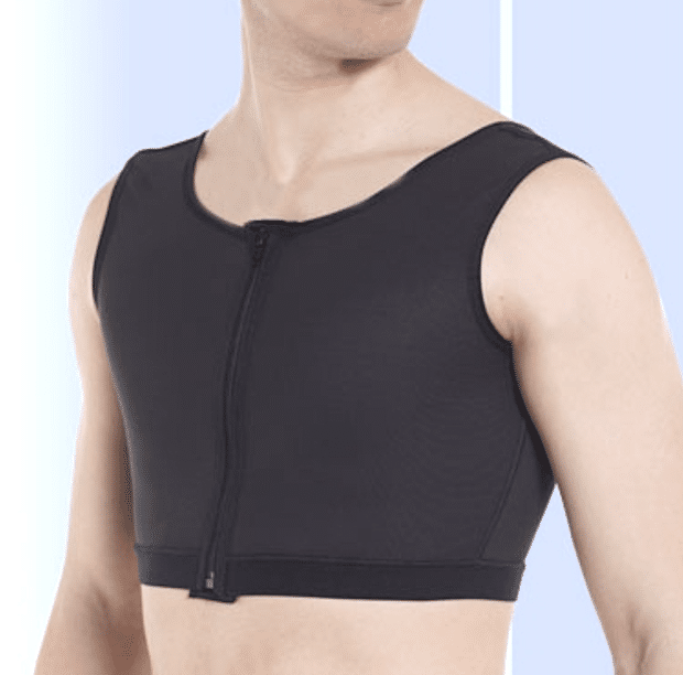 Gilet compressif appelé Boléro à porter après une correction de gynécomastie